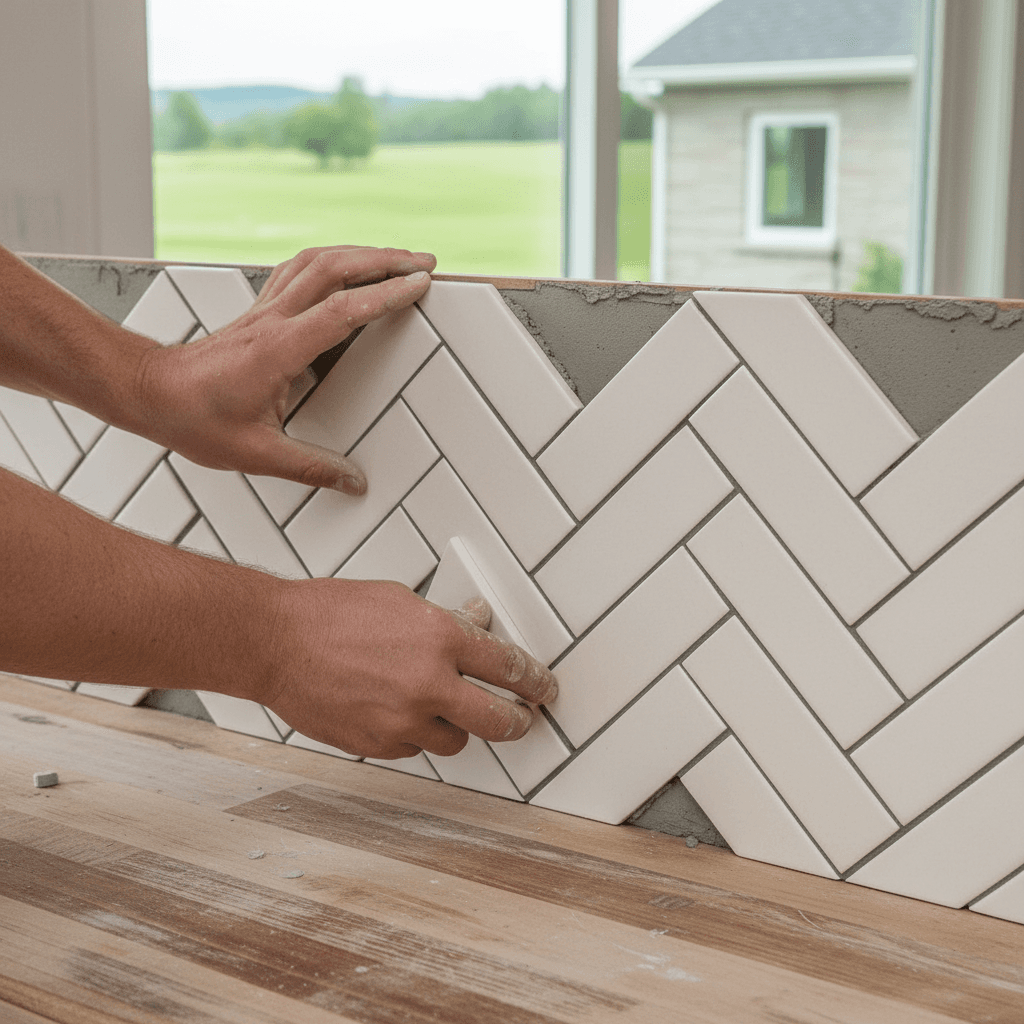 Professional backsplash tiling & installation project by RenoHouse in Brock — quality workmanship