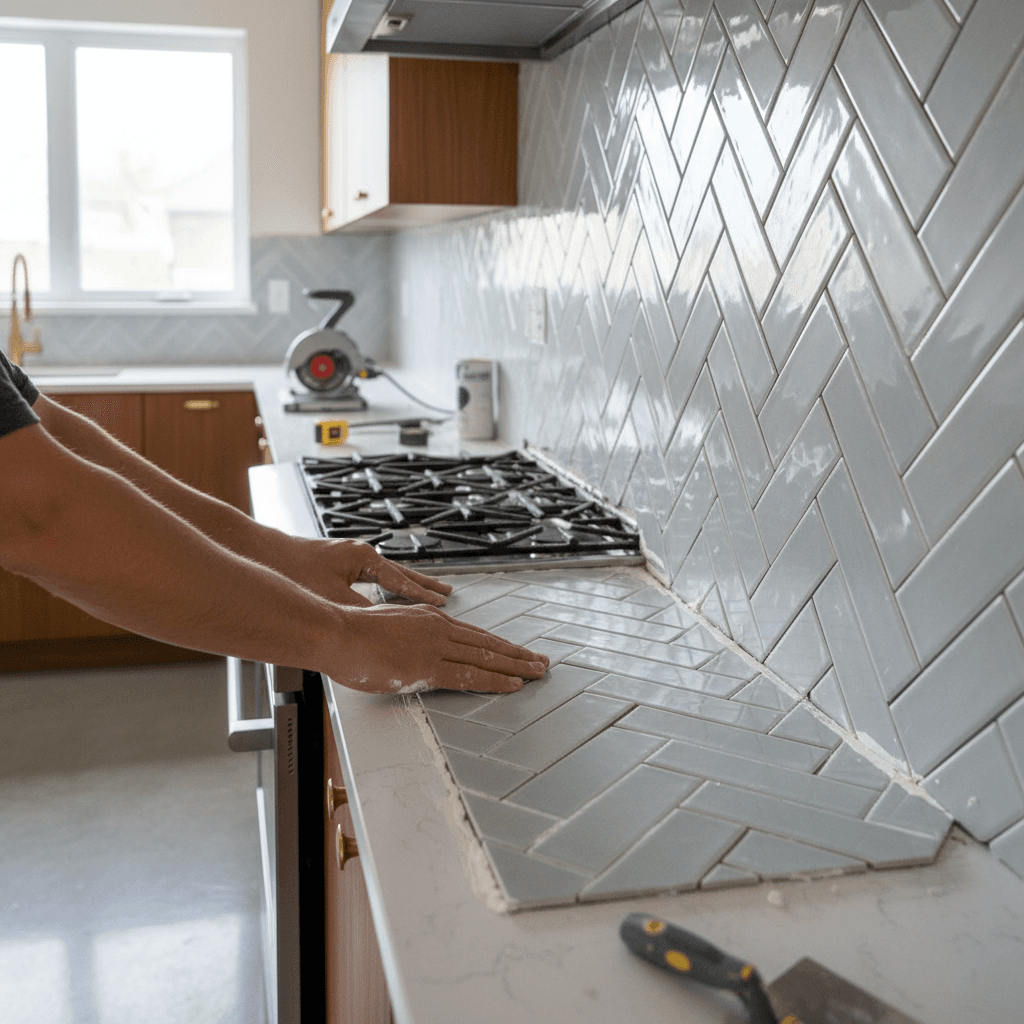 Professional backsplash tiling & installation project by RenoHouse in Etobicoke — quality workmanship
