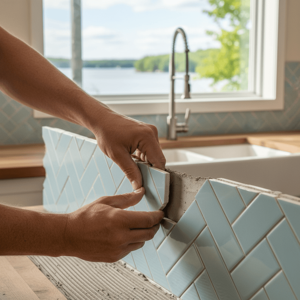 Professional backsplash tiling & installation project by RenoHouse in Georgina — quality workmanship
