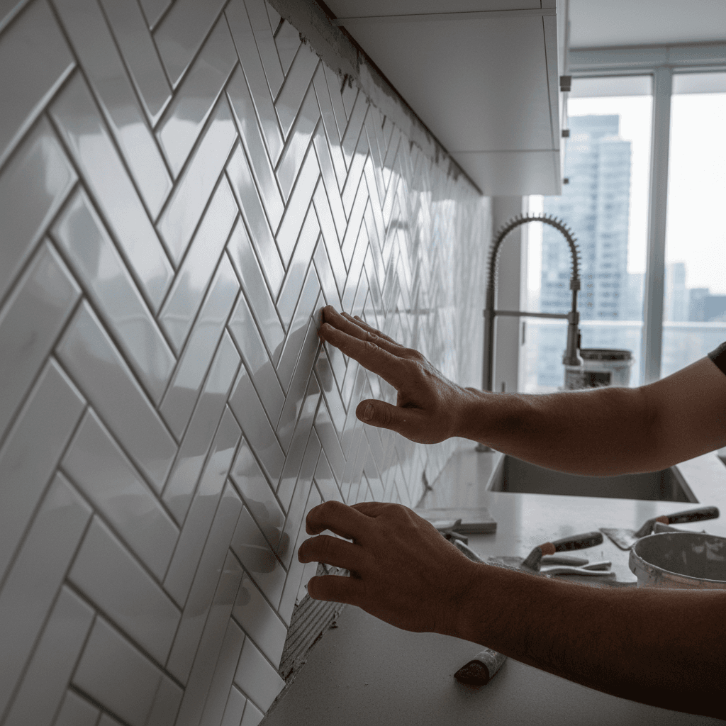 Professional backsplash tiling & installation project by RenoHouse in North York — quality workmanship