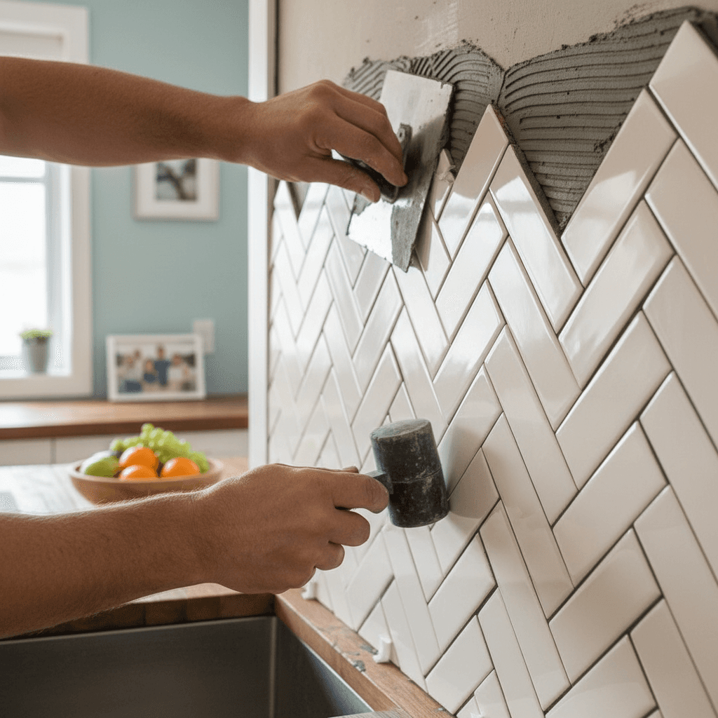 Professional backsplash tiling & installation project by RenoHouse in Whitby — quality workmanship