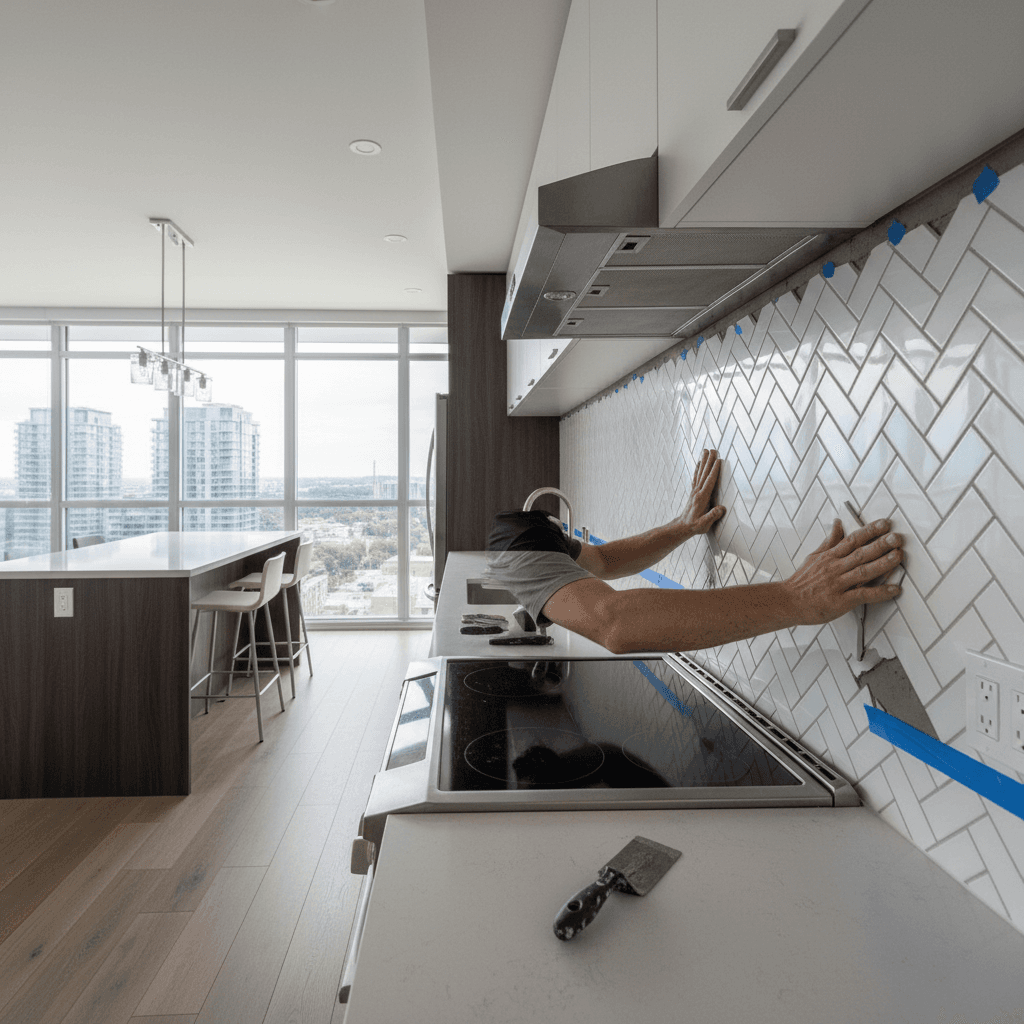Backsplash Tiling & Installation services in North York — licensed how much to tile a bathroom near me