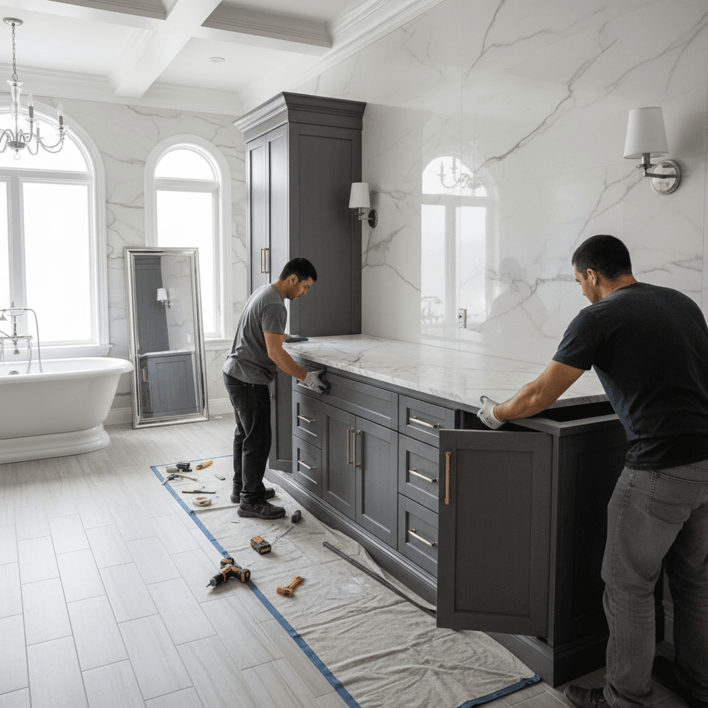 Bathroom Cabinet & Vanity Installation services in Vaughan — licensed cabinet near me