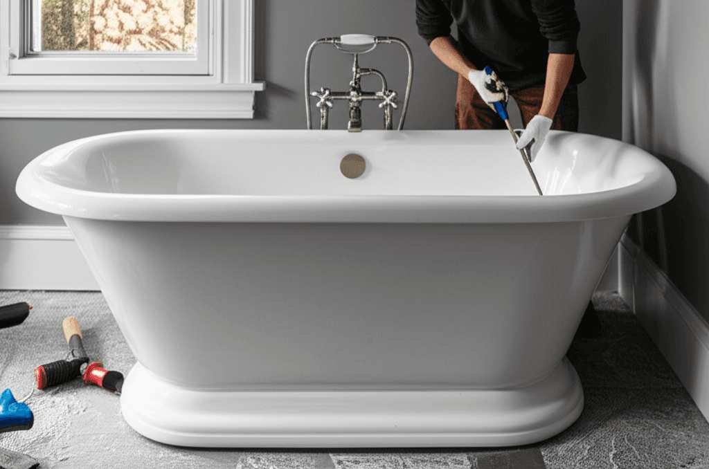 Professional bathtub installation project by RenoHouse in Burlington — quality workmanship