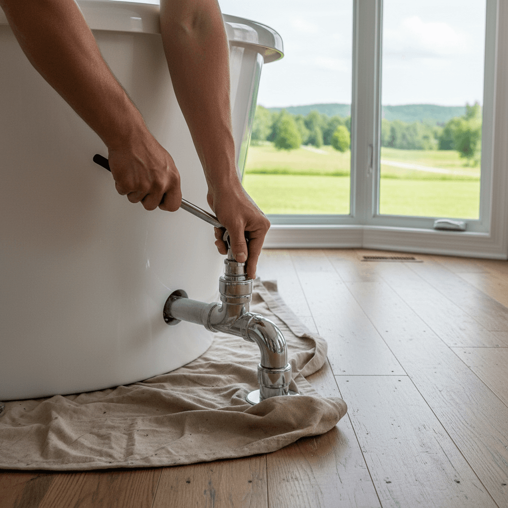 Professional bathtub installation project by RenoHouse in Clarington — quality workmanship