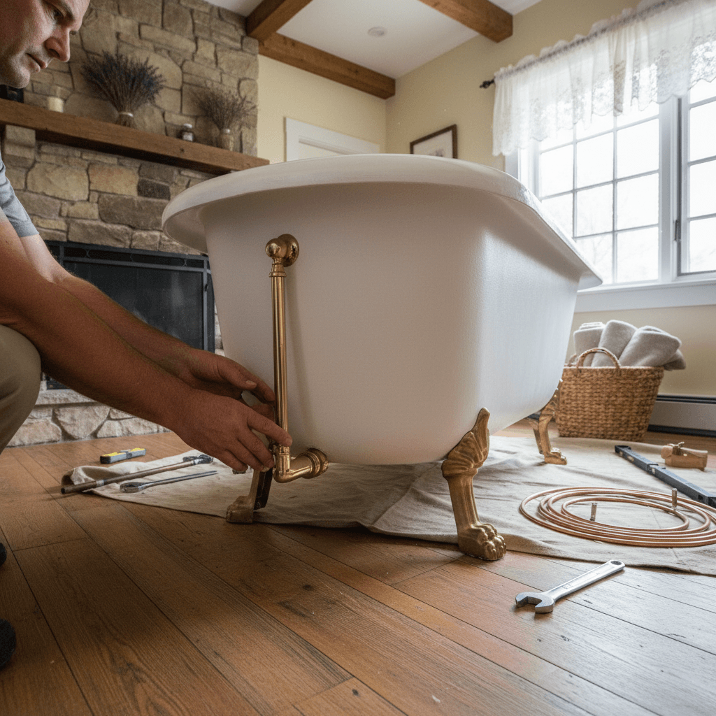 Professional bathtub installation project by RenoHouse in Georgetown — quality workmanship