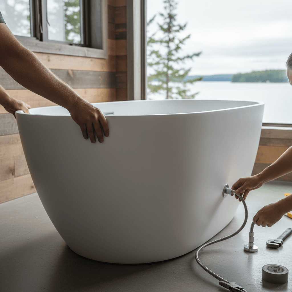 Professional bathtub installation project by RenoHouse in Scugog — quality workmanship