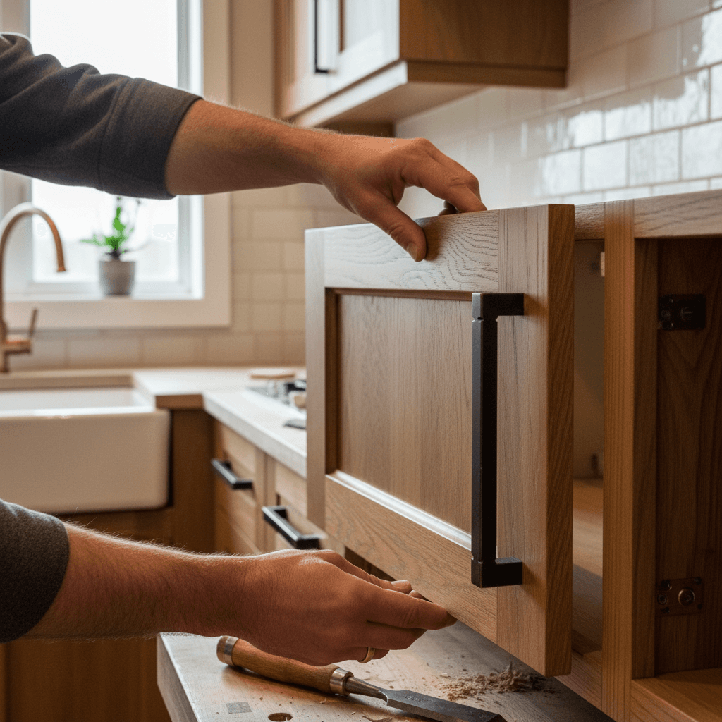 Professional cabinet door replacement project by RenoHouse in Aurora — bathroom renovations near me