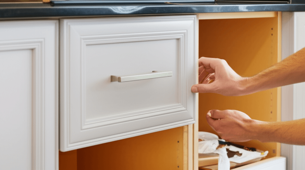 Professional cabinet door replacement project by RenoHouse in Markham — bathroom renovations near me