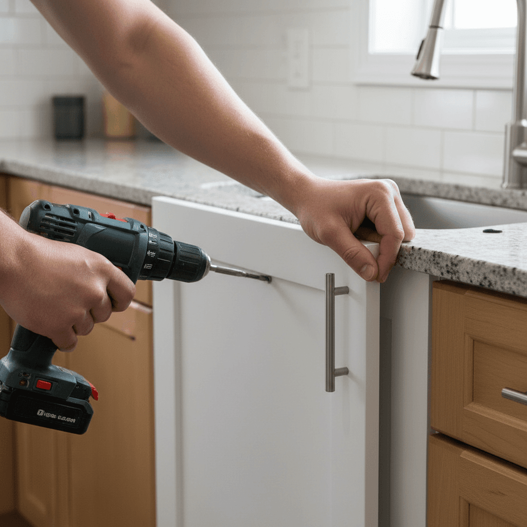 Professional cabinet door replacement project by RenoHouse in Mississauga — bathroom renovations near me