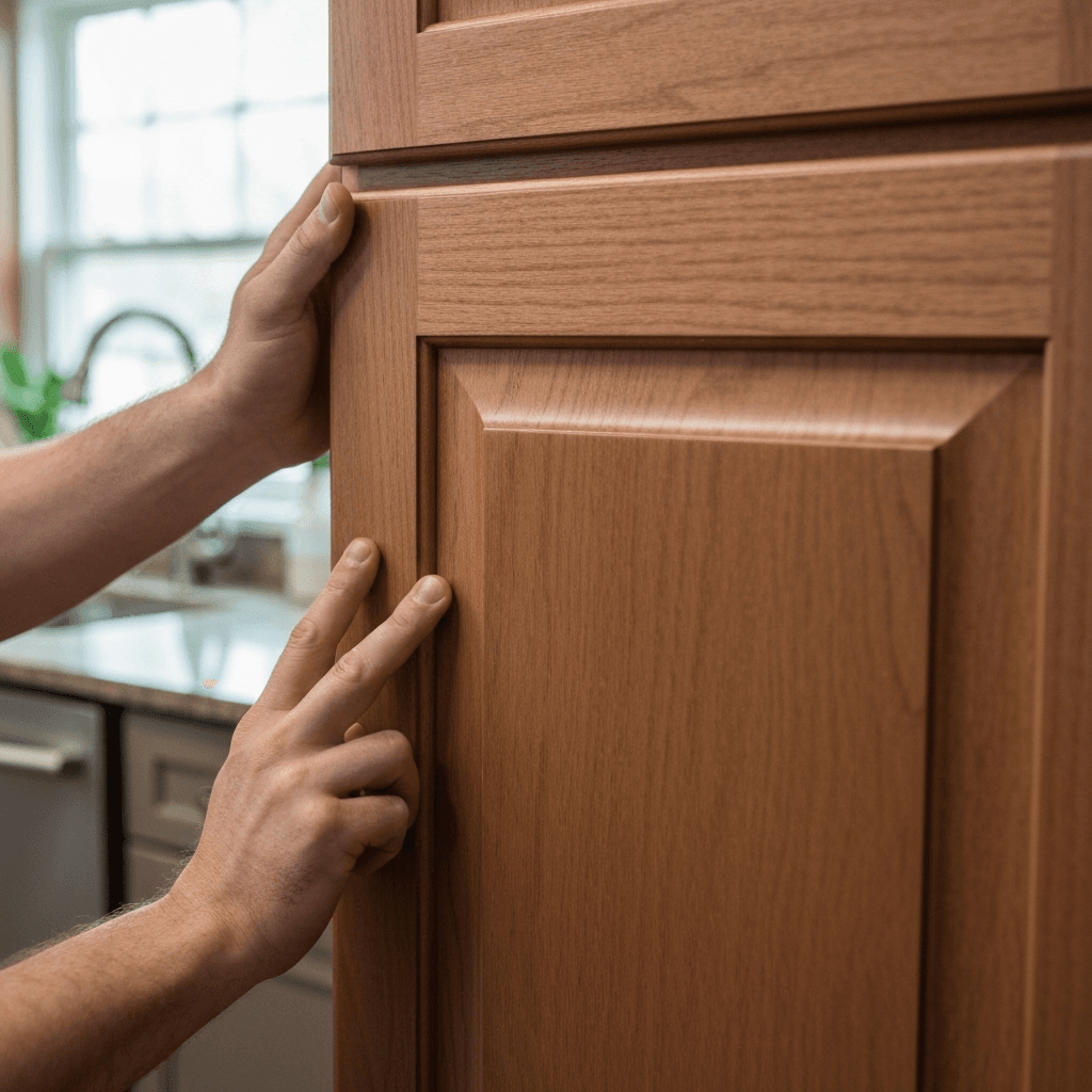 Professional cabinet door replacement project by RenoHouse in Newmarket — bathroom renovations near me