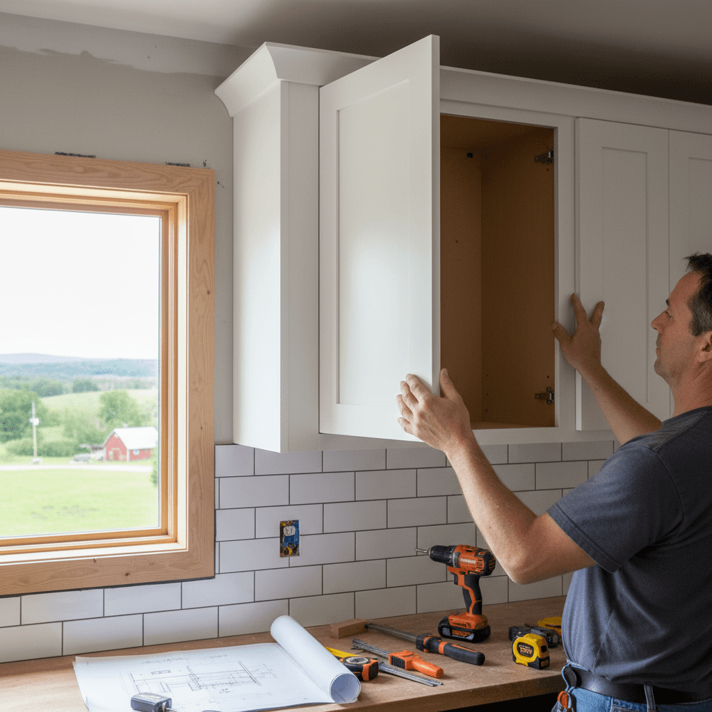 Professional cabinet installation & refacing project by RenoHouse in Brock — home depot cabinets