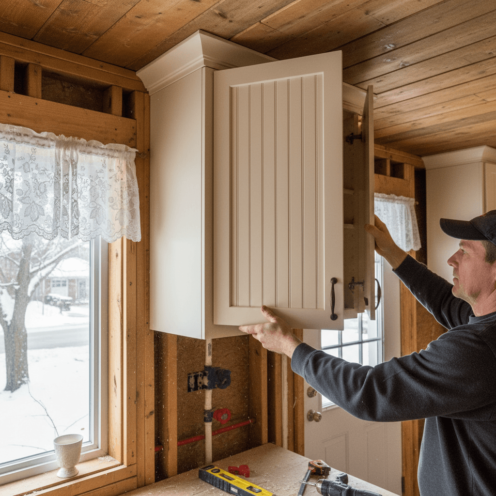 Professional cabinet installation & refacing project by RenoHouse in Georgetown — home depot cabinets