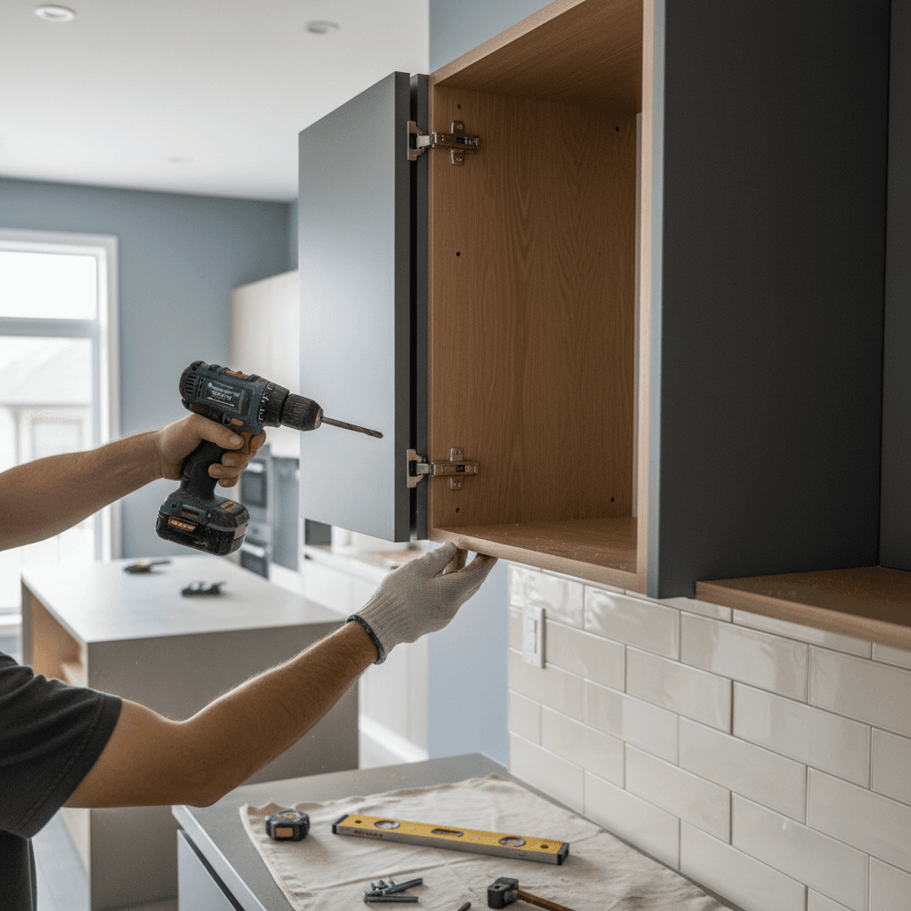 Professional cabinet installation & refacing project by RenoHouse in Markham — home depot cabinets