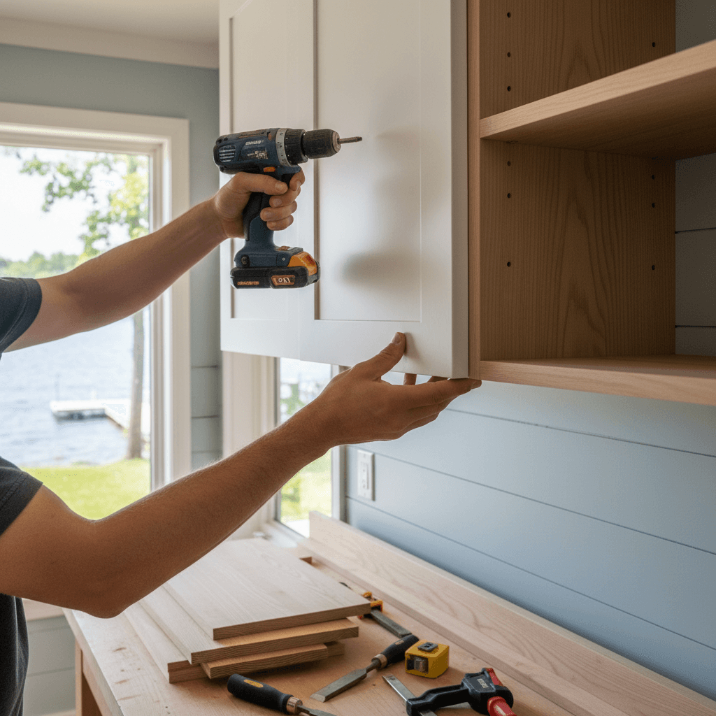 Professional cabinet installation & refacing project by RenoHouse in Scugog — home depot cabinets