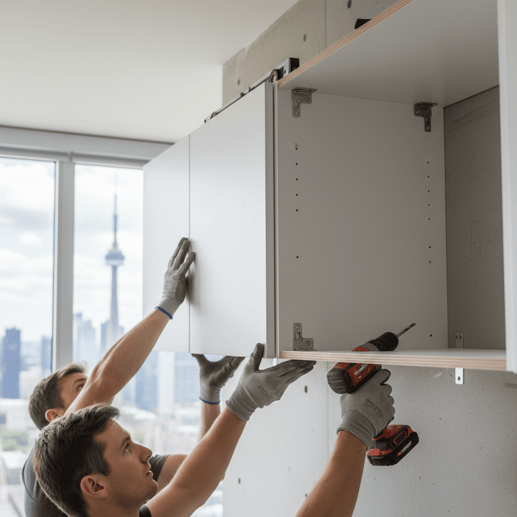 Professional cabinet installation & refacing project by RenoHouse in Toronto — home depot cabinets