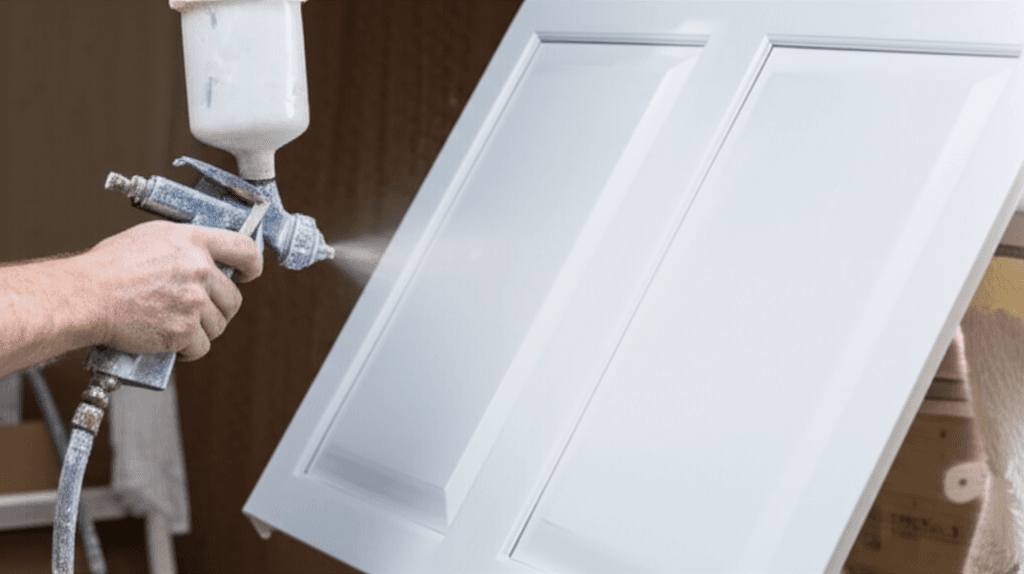 Professional kitchen cabinet painting project by RenoHouse in Brock — cabinet painters