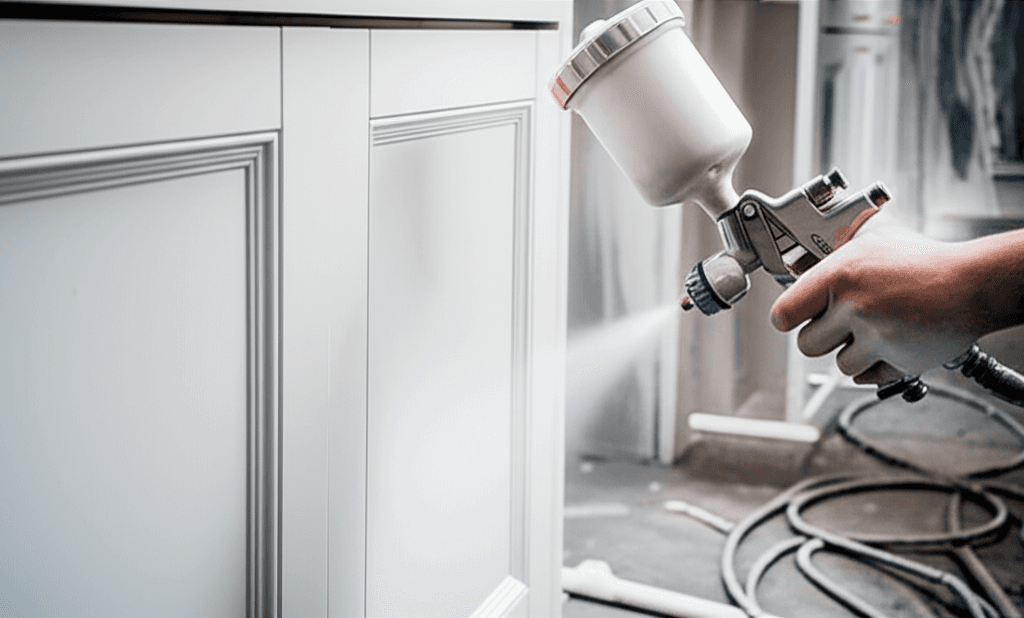 Professional kitchen cabinet painting project by RenoHouse in Newmarket — cabinet painters