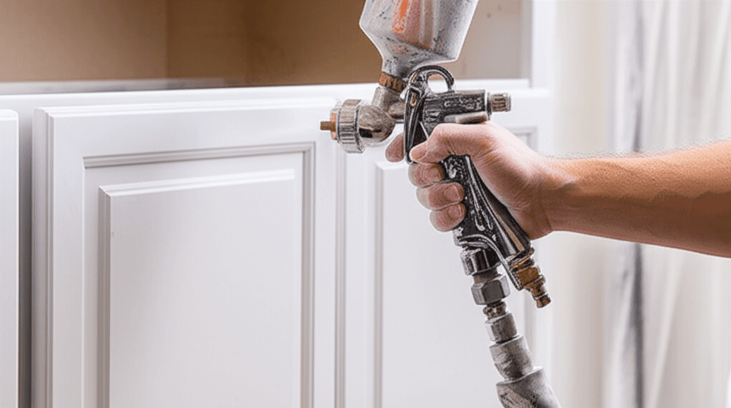 Professional kitchen cabinet painting project by RenoHouse in Oakville — cabinet painters