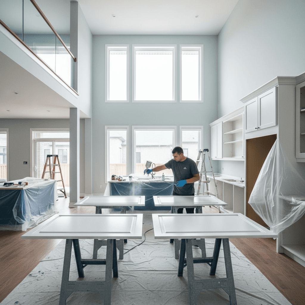 Kitchen Cabinet Painting services in Brampton — licensed kitchen cabinet painting near me