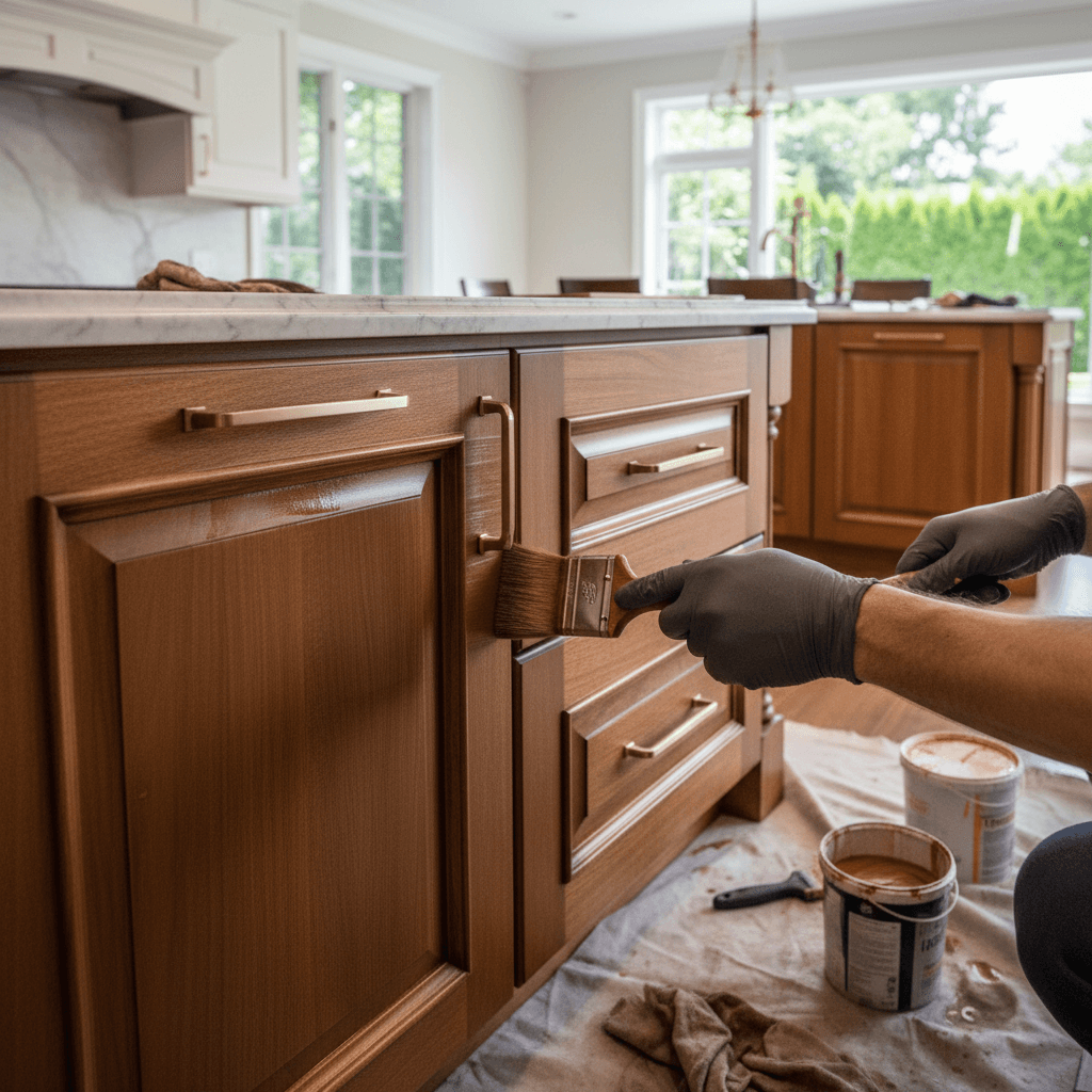 Professional cabinet refinishing project by RenoHouse in Richmond Hill — cabinet refinishing quote