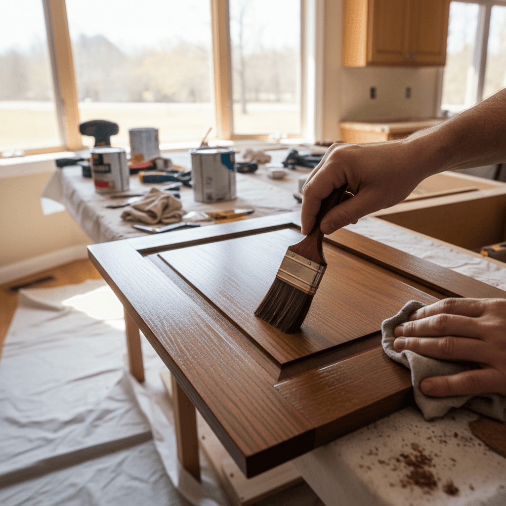 Professional cabinet refinishing project by RenoHouse in Scarborough — cabinet refinishing quote