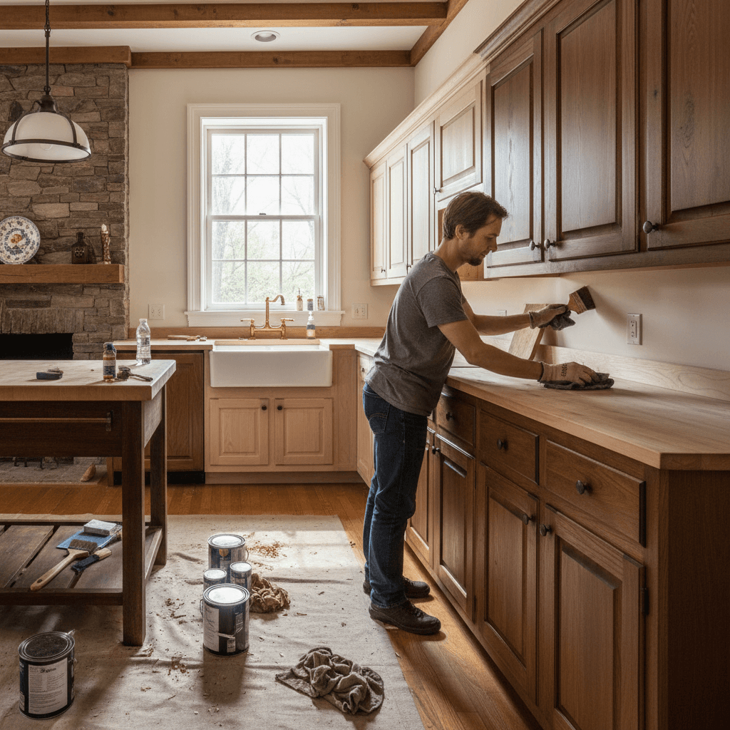 Cabinet Refinishing services in Burlington — licensed kitchen cabinet refinishing near me