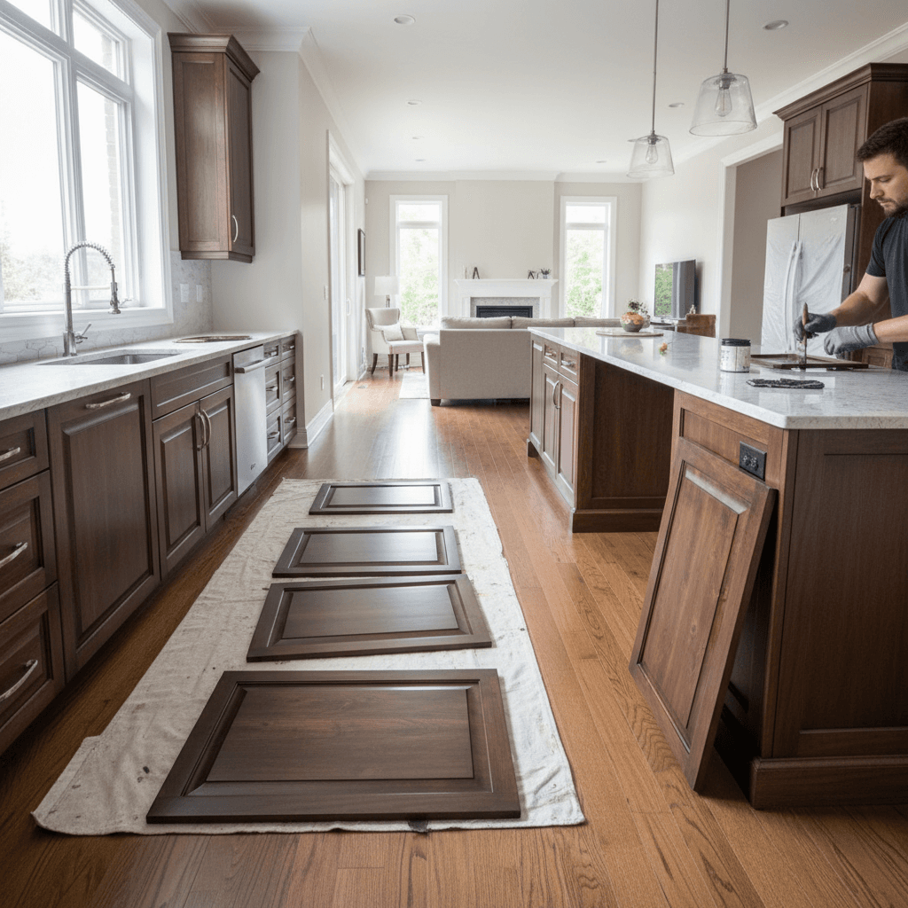 Cabinet Refinishing services in Richmond Hill — licensed kitchen cabinet refinishing near me