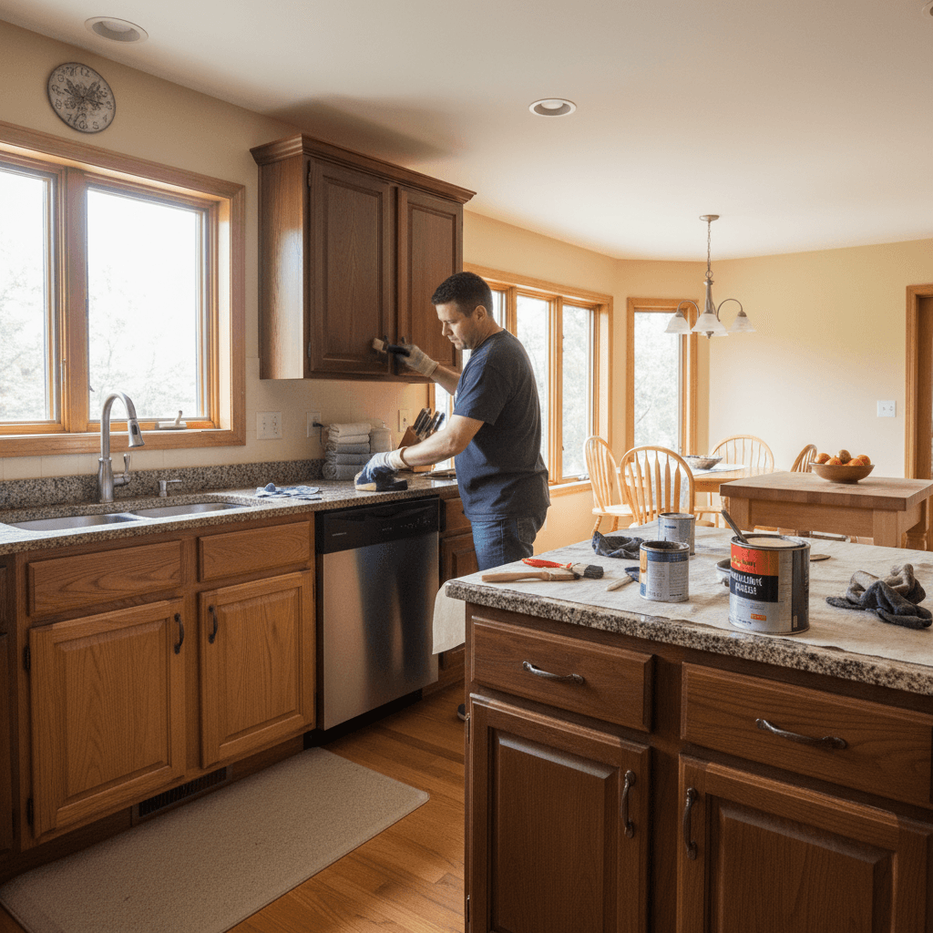 Cabinet Refinishing services in Stouffville — licensed kitchen cabinet refinishing near me