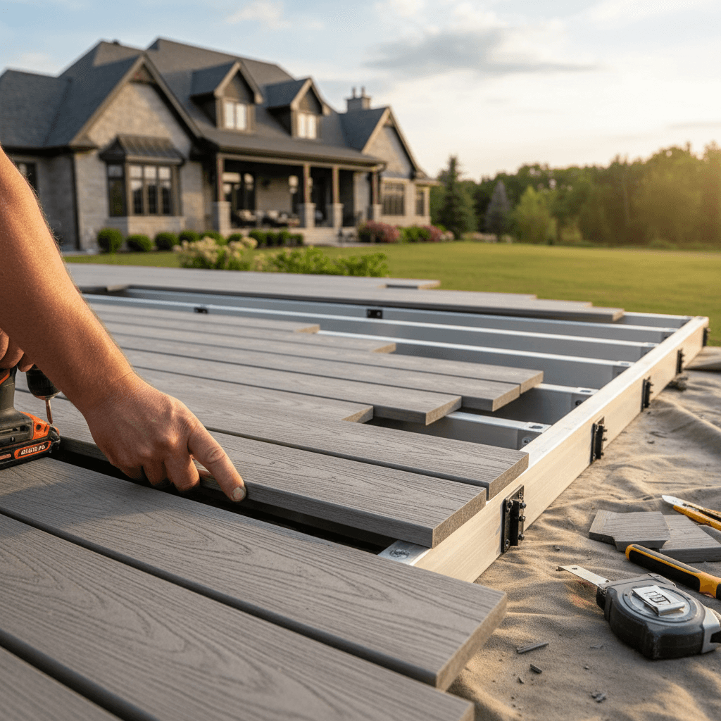 Professional deck boards & decking materials project by RenoHouse in King City — deck boards