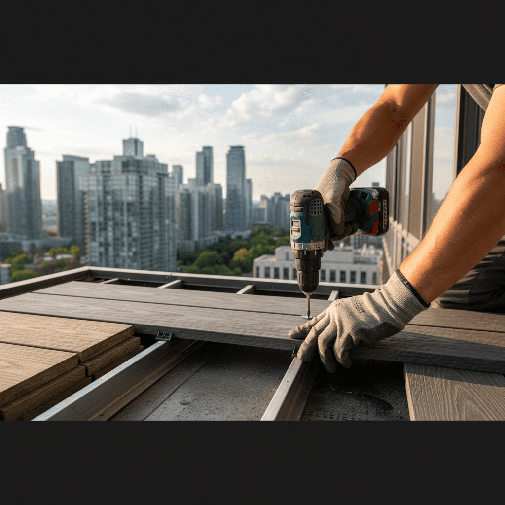 Professional deck boards & decking materials project by RenoHouse in North York — deck boards