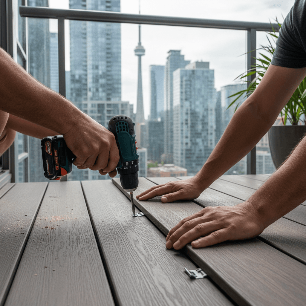 Professional deck boards & decking materials project by RenoHouse in Toronto — deck boards