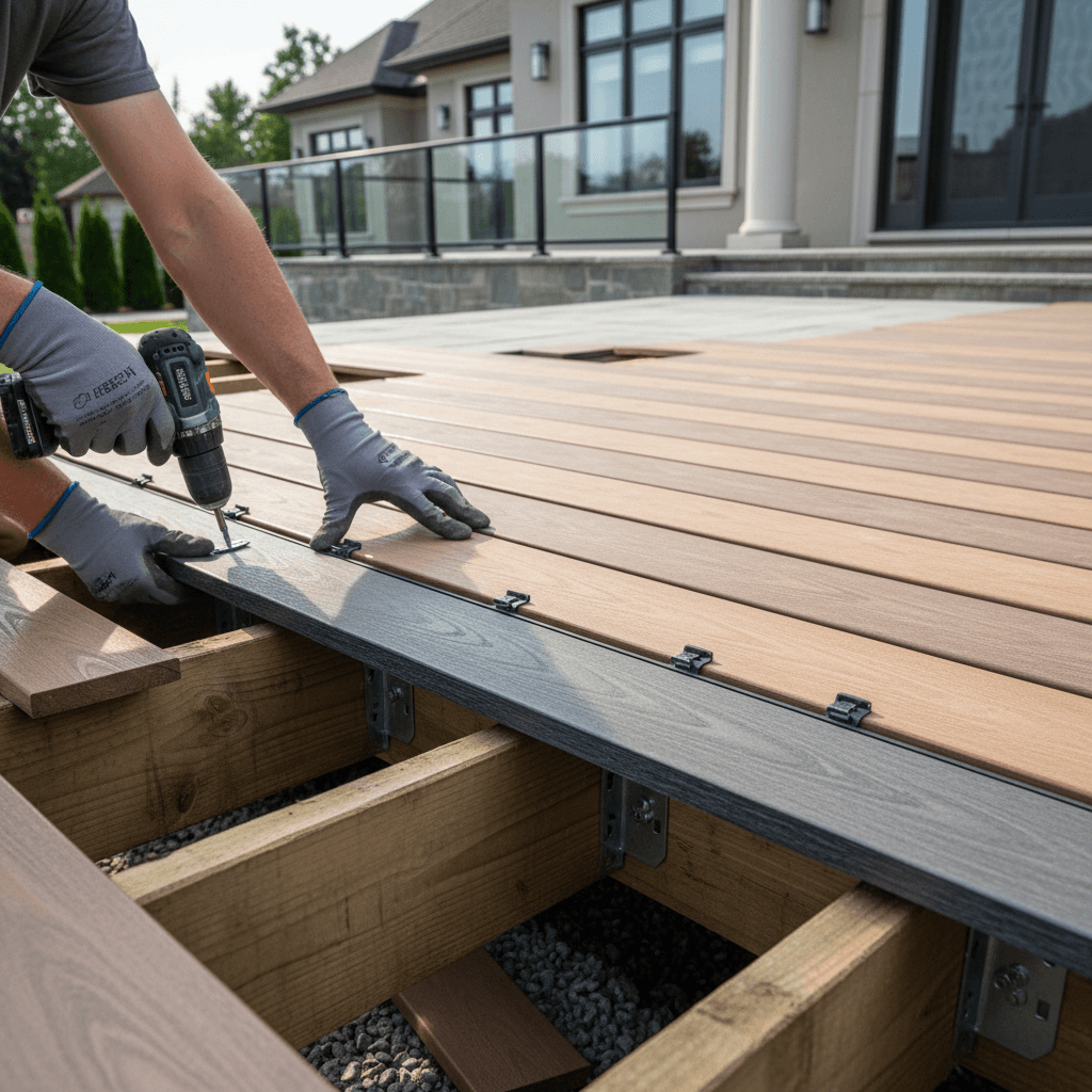 Professional deck boards & decking materials project by RenoHouse in Vaughan — deck boards