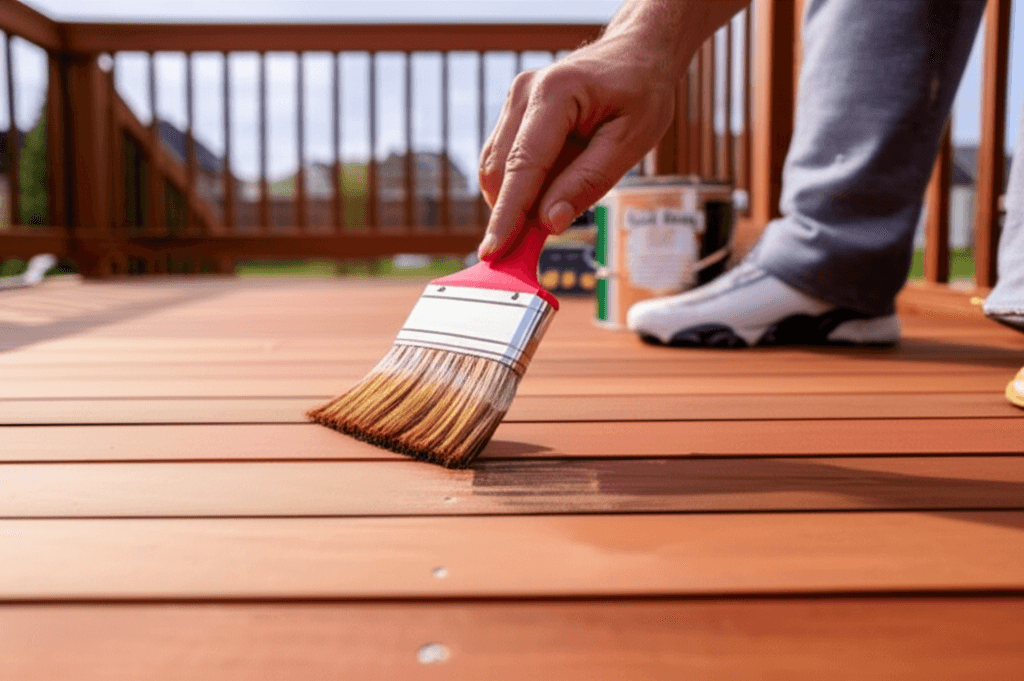 Professional deck staining & finishing project by RenoHouse in Ajax — quality workmanship