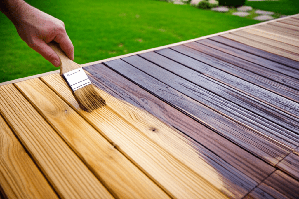 Professional deck staining & finishing project by RenoHouse in Clarington — quality workmanship
