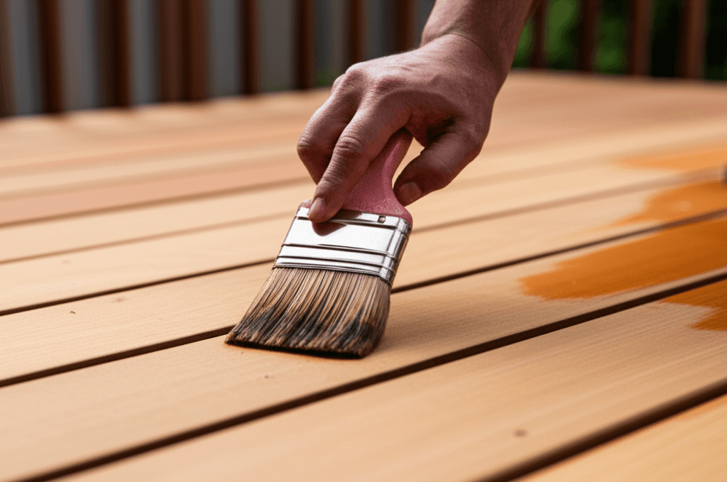 Professional deck staining & finishing project by RenoHouse in Etobicoke — quality workmanship