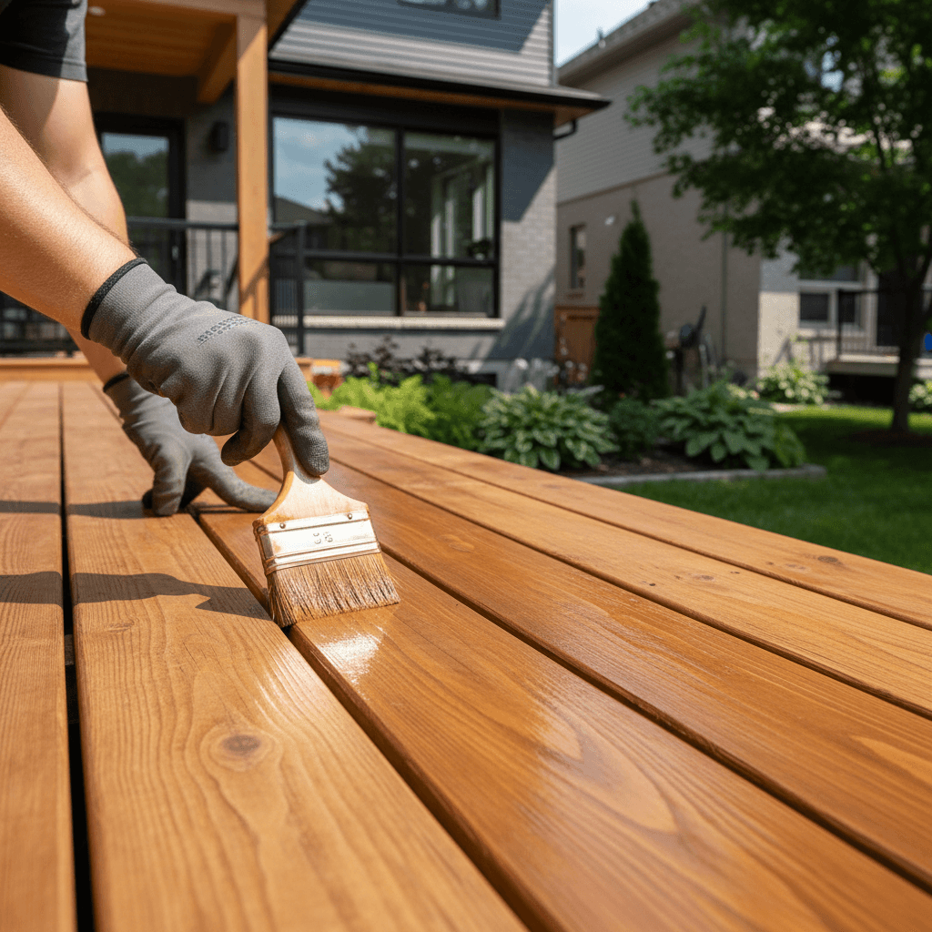 Professional deck staining & finishing project by RenoHouse in Markham — quality workmanship