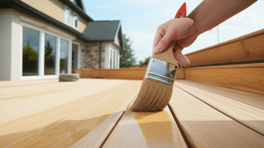 Professional deck staining & finishing project by RenoHouse in Pickering — quality workmanship
