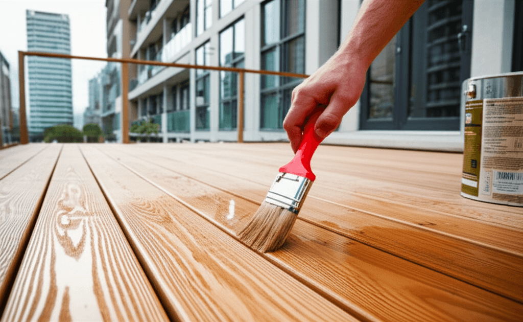 Professional deck staining & finishing project by RenoHouse in Toronto — quality workmanship