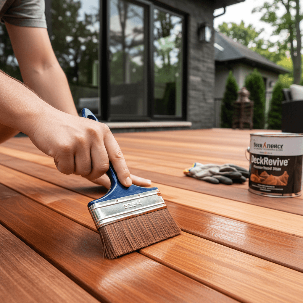 Professional deck staining & finishing project by RenoHouse in Vaughan — quality workmanship
