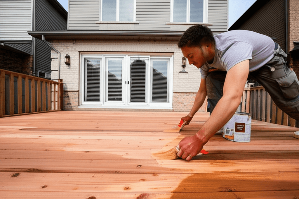 Deck Staining & Finishing services in Brampton — licensed deck staining near me