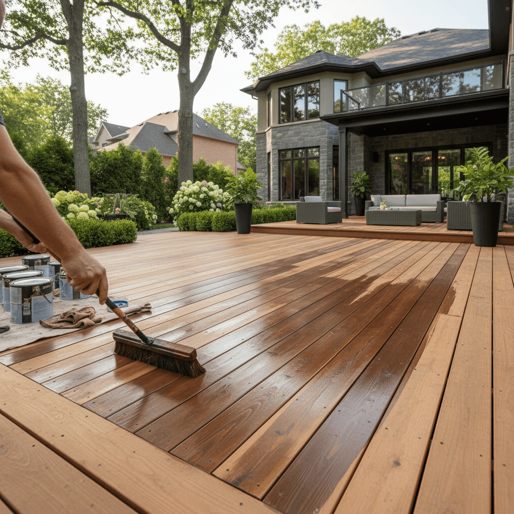 Deck Staining & Finishing services in Richmond Hill — licensed deck staining near me