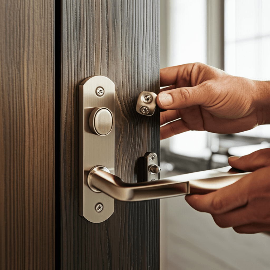 Professional door hardware installation project by RenoHouse in Caledon — exterior doors