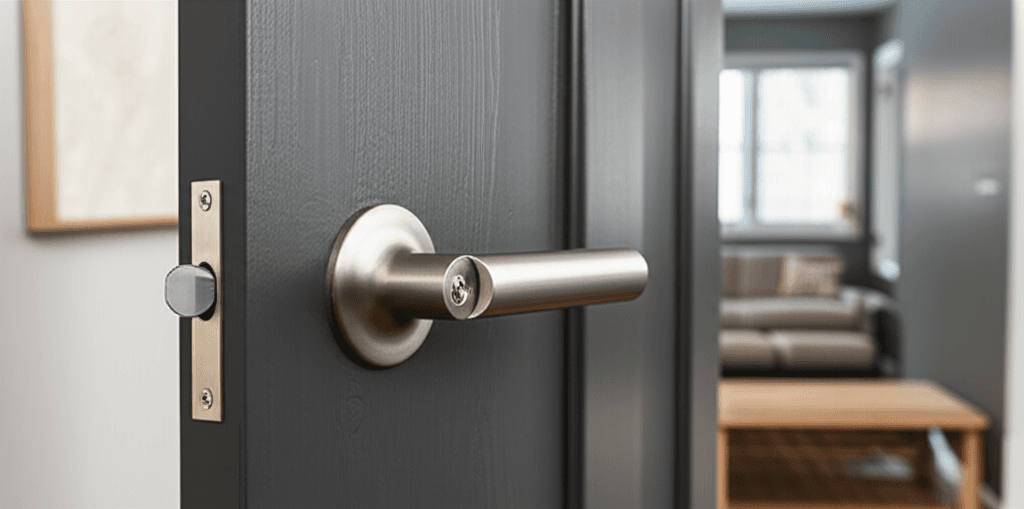 Professional door hardware installation project by RenoHouse in Georgetown — exterior doors