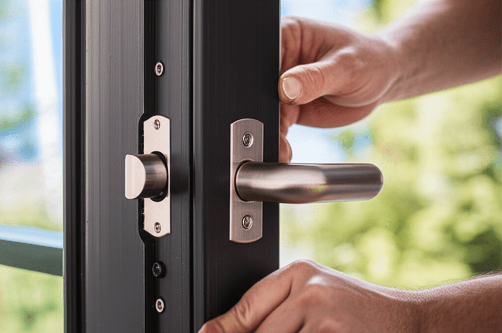 Professional door hardware installation project by RenoHouse in Georgina — exterior doors