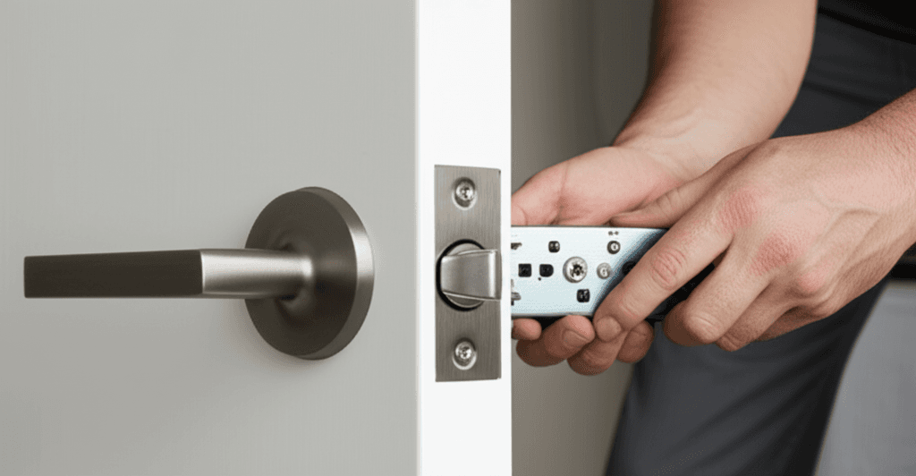 Professional door hardware installation project by RenoHouse in Markham — exterior doors