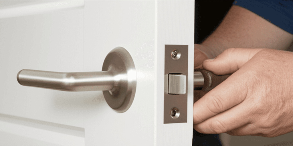 Professional door hardware installation project by RenoHouse in Whitby — exterior doors