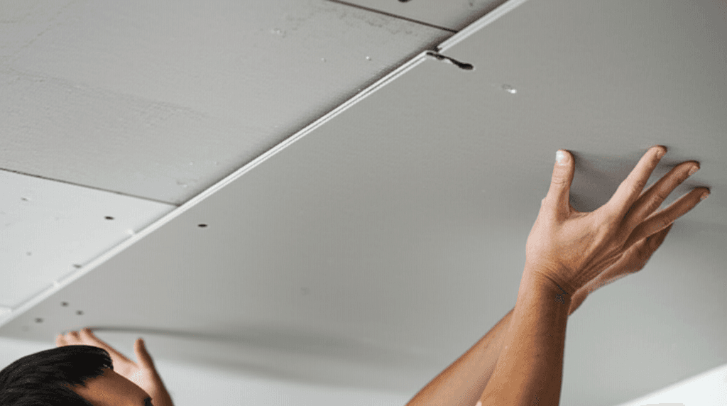 Professional drywall ceiling repair project by RenoHouse in King City — drywall ceiling repair toronto