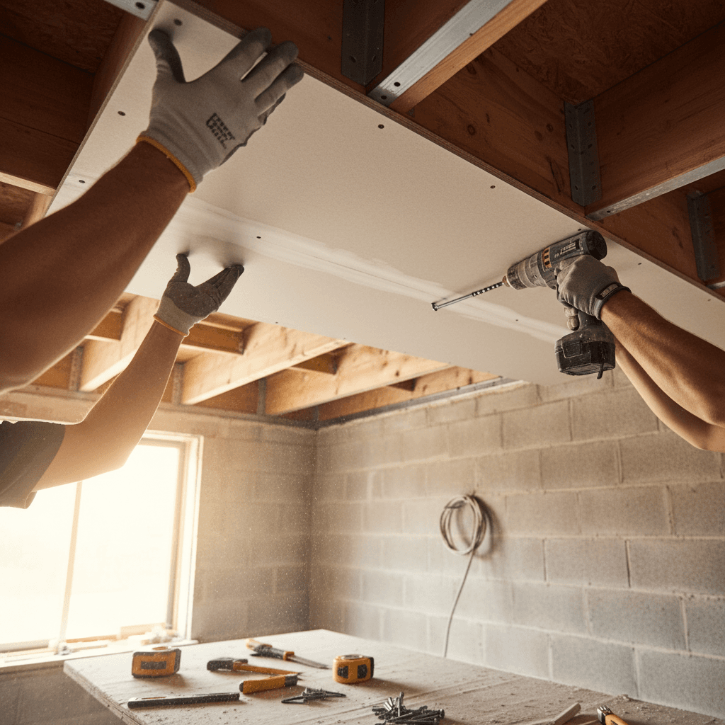 Professional drywall ceiling repair project by RenoHouse in Scarborough — drywall ceiling repair toronto