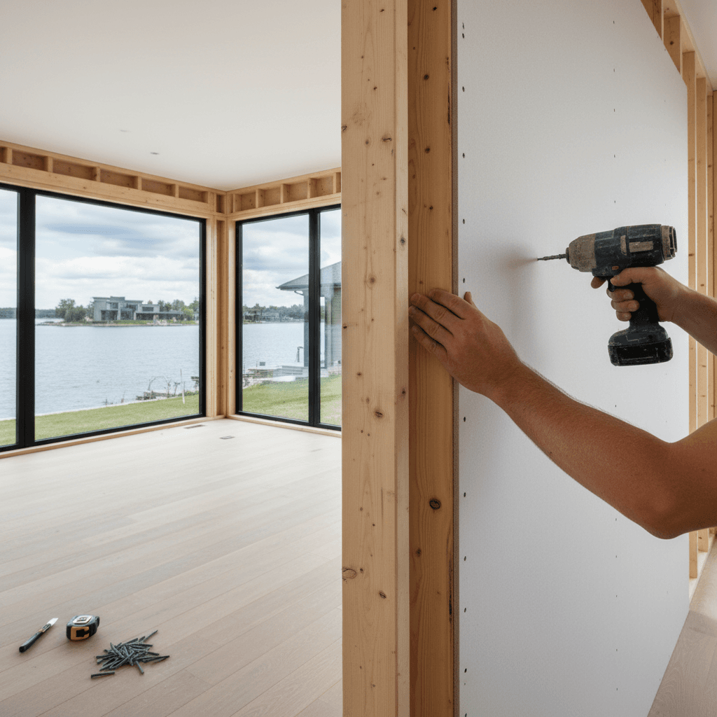 Professional drywall installation project by RenoHouse in Oakville — drywall repair near me